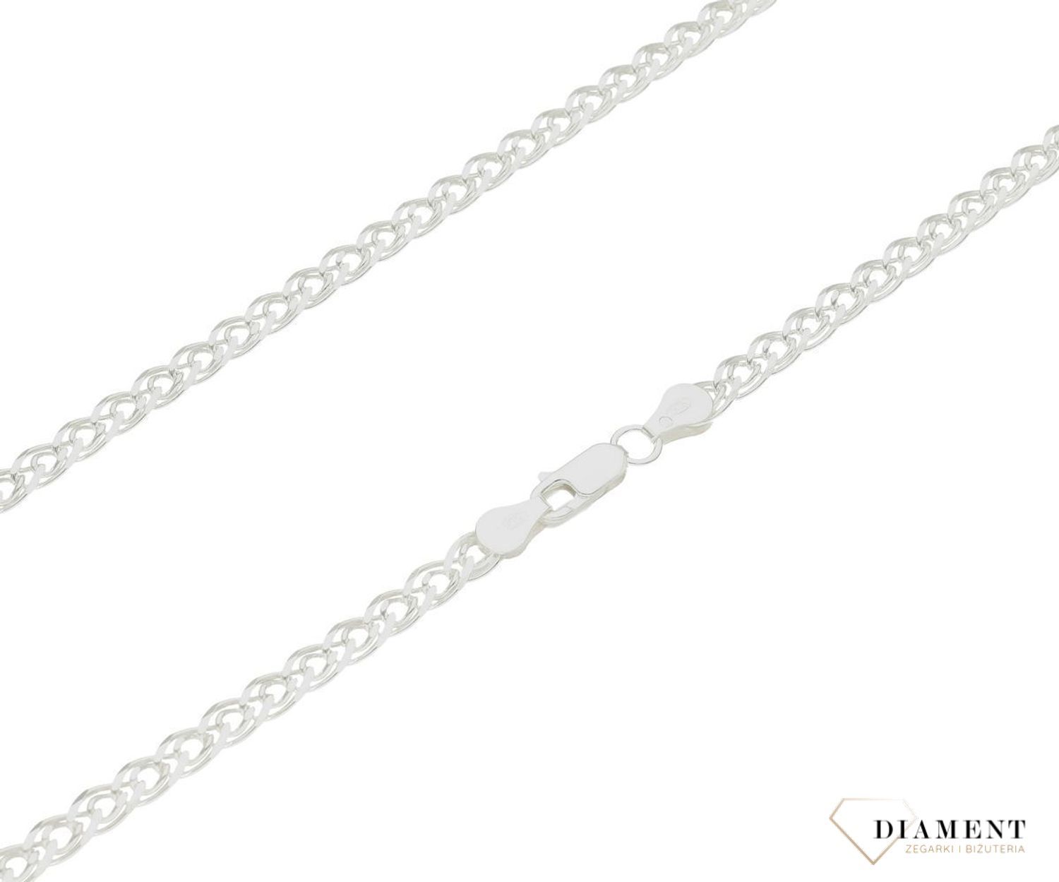 Srebrny łańcuszek 925 mona lisa 5 mm DIA-LAN-759687-80--925 5mm. Srebrny łańcuszek najwyższej próby srebra 925. Łańcuszek srebrny o splocie mona lisa idealny na prezent. Łańcuszek srebrny o wadze 13,30 gram i szerokości 5 mm (1).jpg